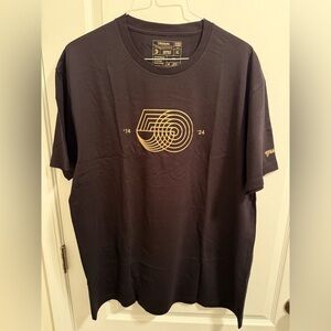 D’Addario Limited Edition 50th Anniversary Men’s Black and Gold T Shirt Size XL